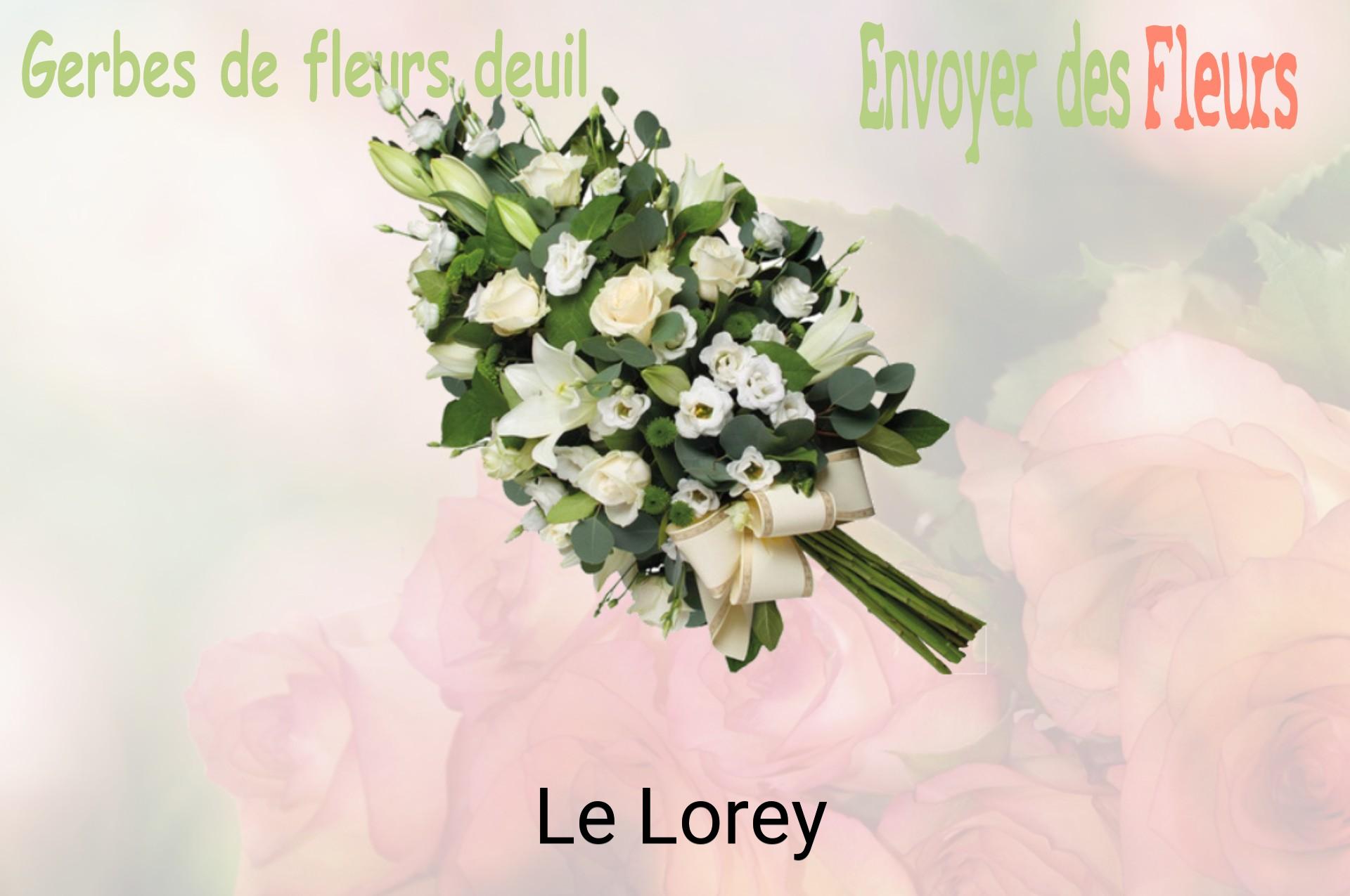 Gerbe de fleurs de deuil livrée à Le Lorey